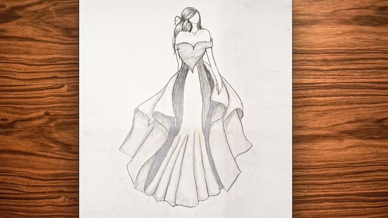 How to Draw a Stylish Gown | Easy Fashion Illustration for Beginners