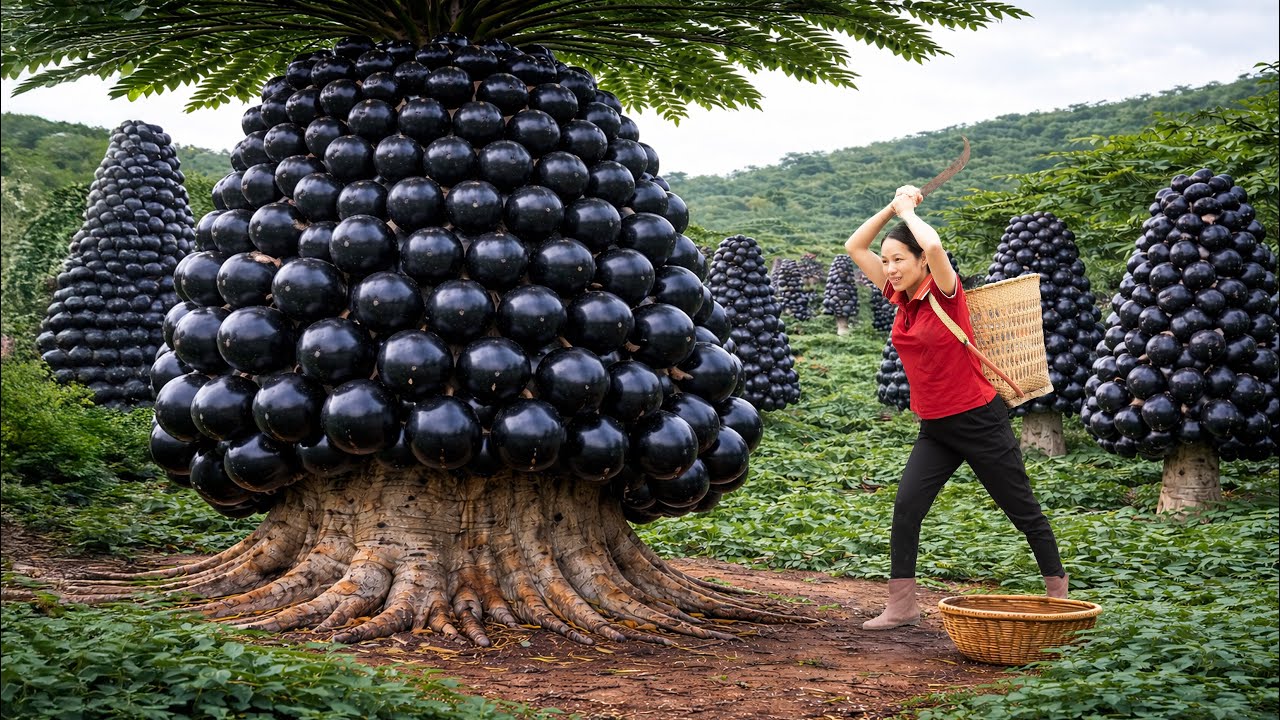Harvesting Hybrid Wild Olives | Seed Cracking, Peeling Secrets & Sold Out Fast at a Crowded Market