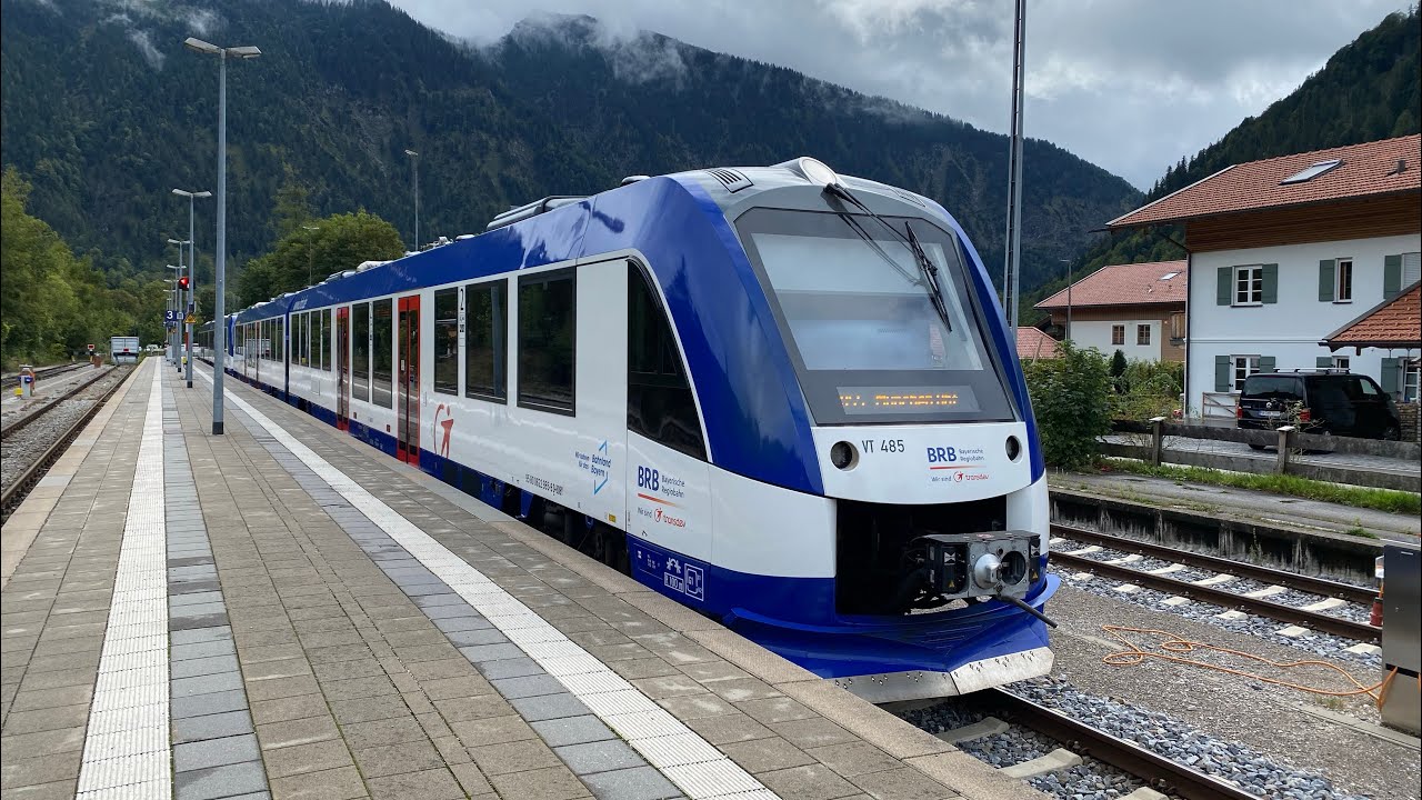 BRB Lint 54 als RB55 von München nach Bayrischzell mit SOUND, Vmax. 140 Km/h & schönem Bergpanorama