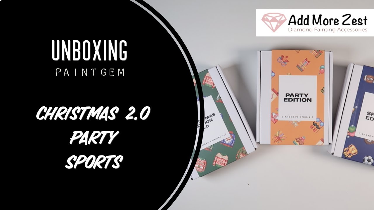 NEW PaintGem Christmas 2.0, Party & Sports Unboxing | Diamond Painting