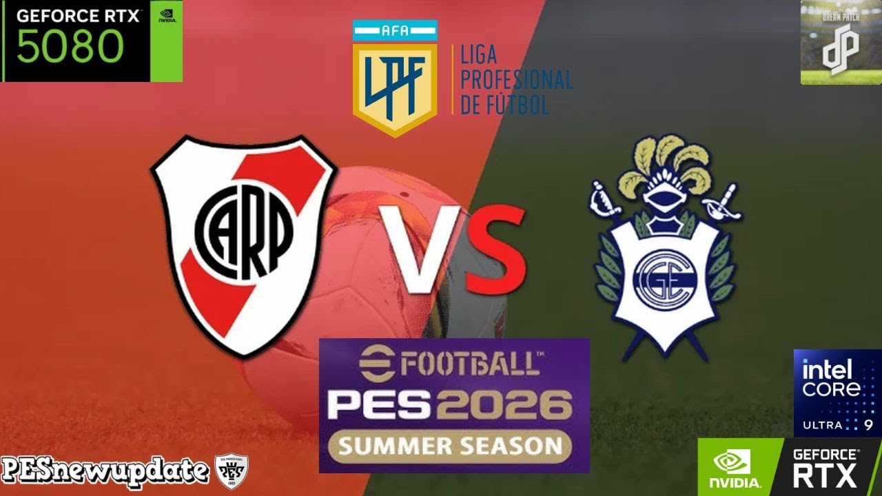 🔥River Plate vs Gimnasia (LP) | 🏆 Clausura Argentina 2026 | PES Dream Patch 2026 ⚽