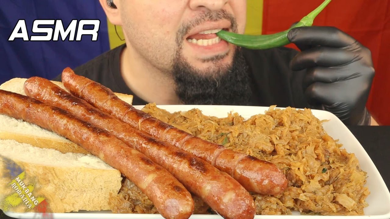 ASMR Varza Calita Cu Carnati Si Ardei Iute (fara vorbe) MUKBANG 🇷🇴
