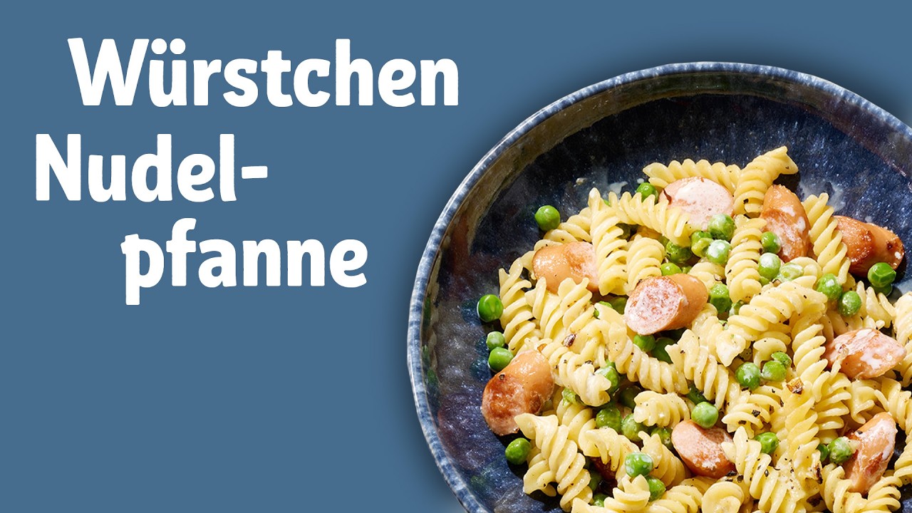 Schnelle Nudelpfanne mit Würstchen & Erbsen | REWE Deine Küche