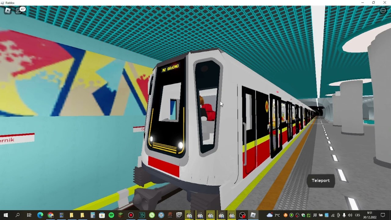Warsaw Metro Roblox Linka M2 Bemowo - Bródno Siemens Inspiro + Zapowiedzi (Hlášení)
