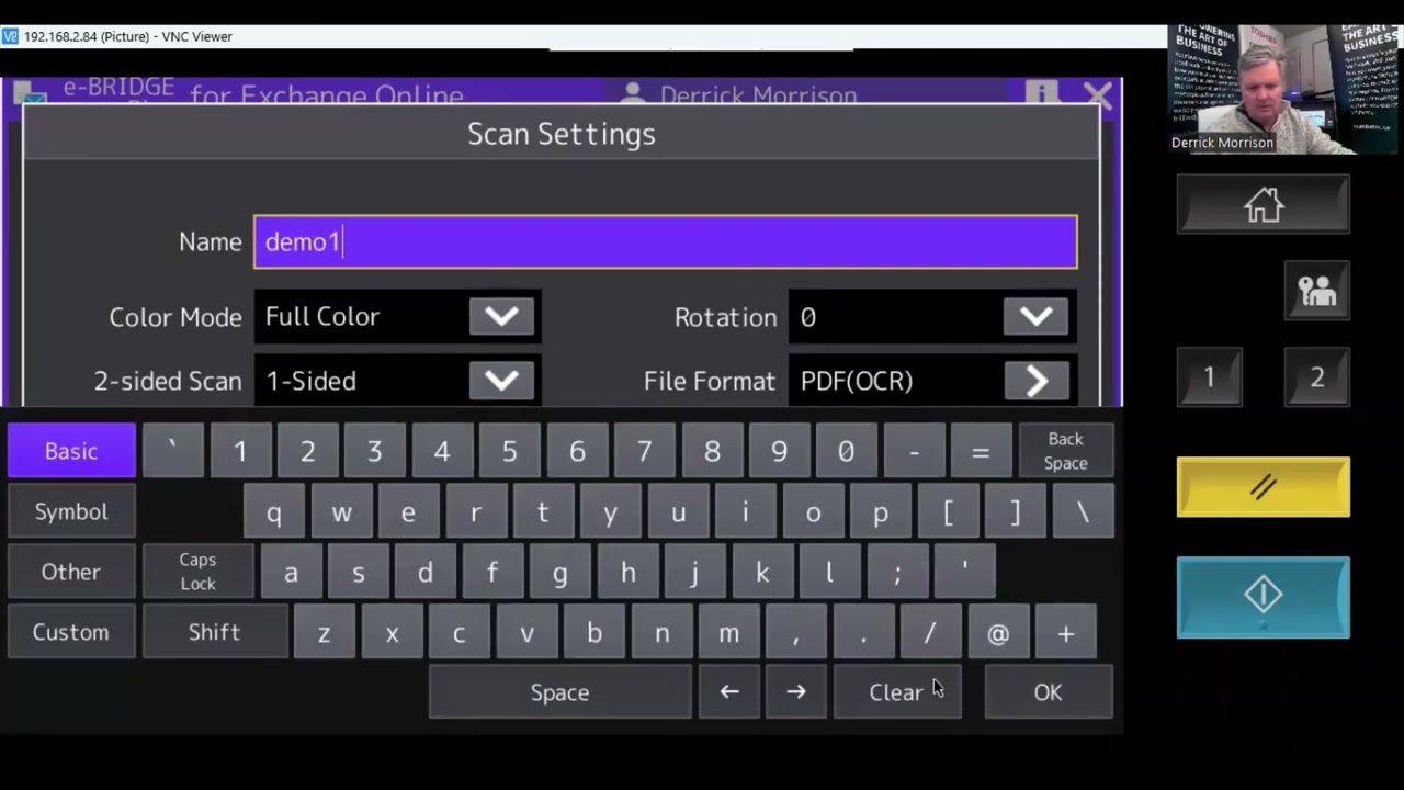 Securely scan to Microsoft Exchange 2024 via a Toshiba eStudio copier using the Exchange Online app.