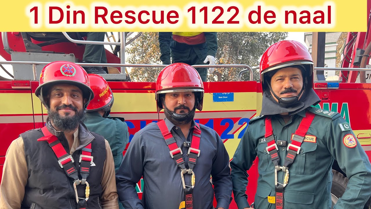 Anjum Saroya da ik din Rescue 1122 de naal.Rehmat de farashty 1122 wale.