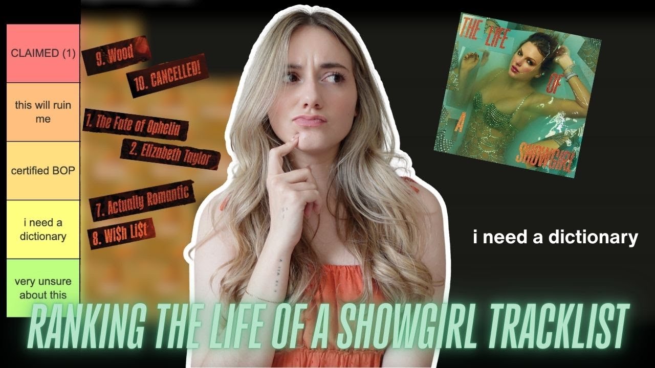 RANKING THE LIFE OF A SHOWGIRL TRACK LIST BEFORE LISTENING || Deep Dive, Predictions, & More