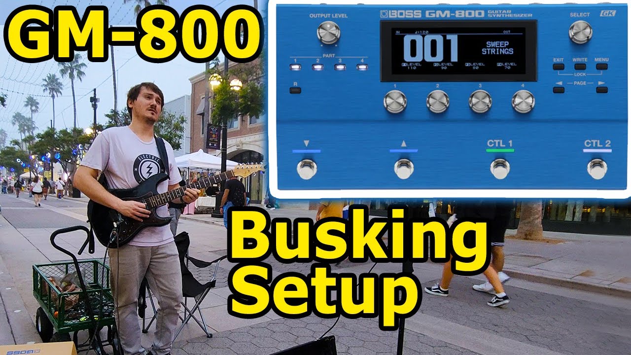 GM-800 Synth & Guitar on Separate Channels. BETTER Busking!