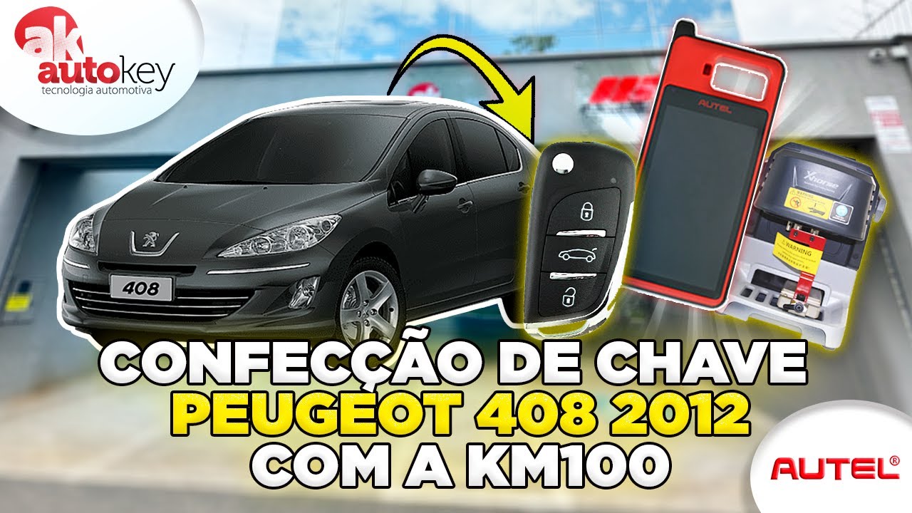 Confecção de chave PEUGEOT 408 2012 - Todas chaves perdidas Cópiando com a máquina Dolphin | AUTOKEY