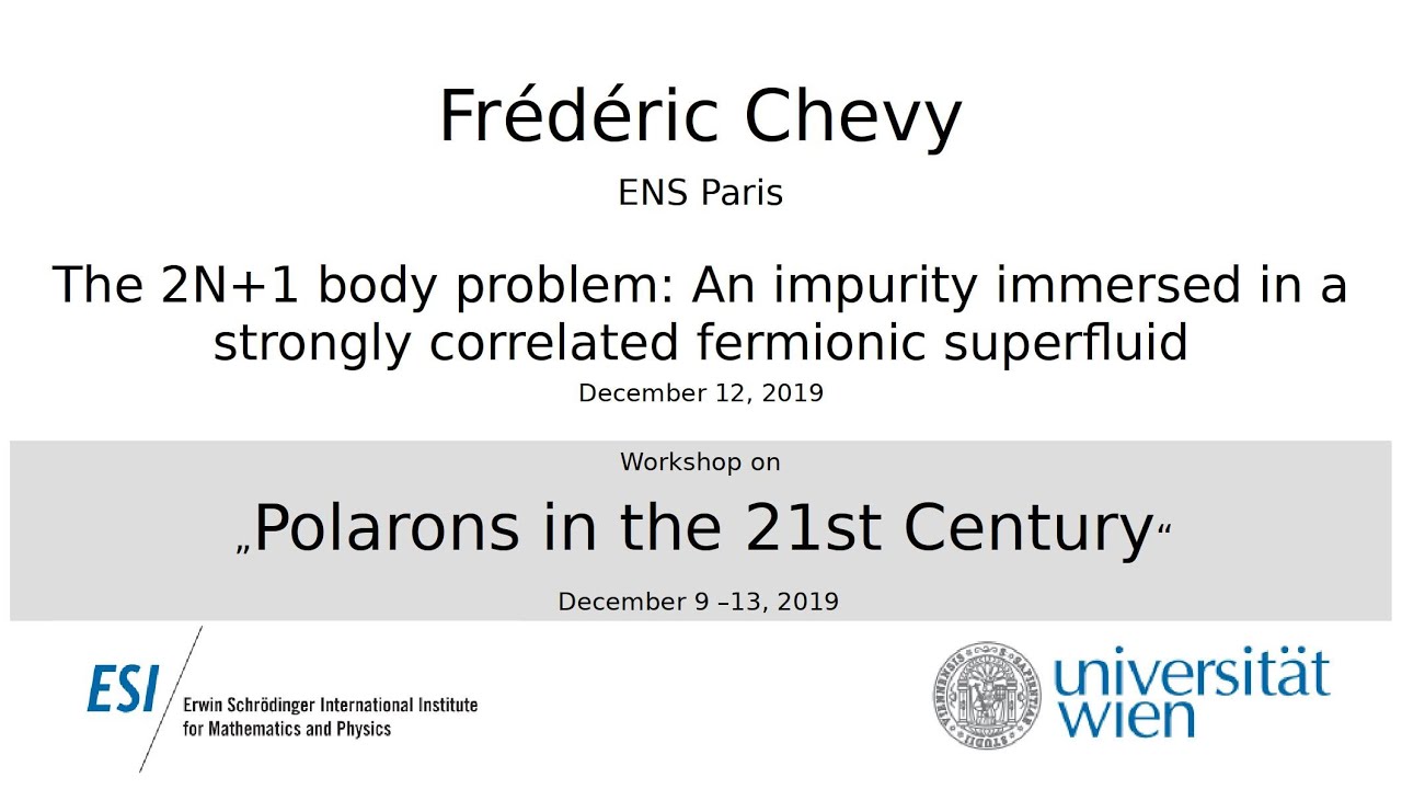 Frédéric Chevy - The 2N+1 body problem