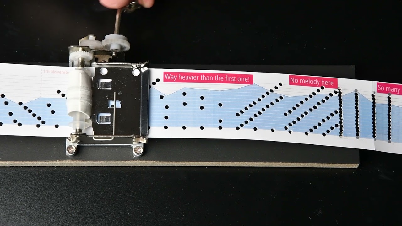 I made a Covid-19 visualization with a Music Box and punch cards: Crowns and Tears