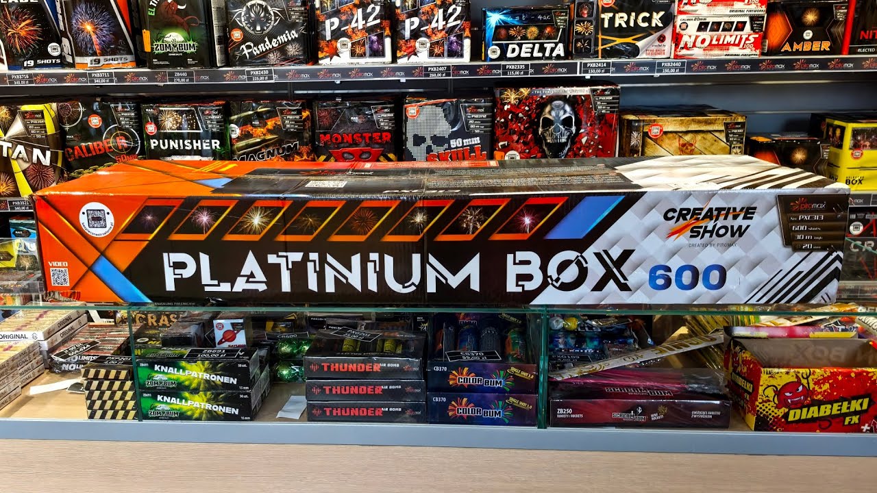 WYRZUTNIA 600S Platinium Box PXC313 Piromax Fajerwerki 