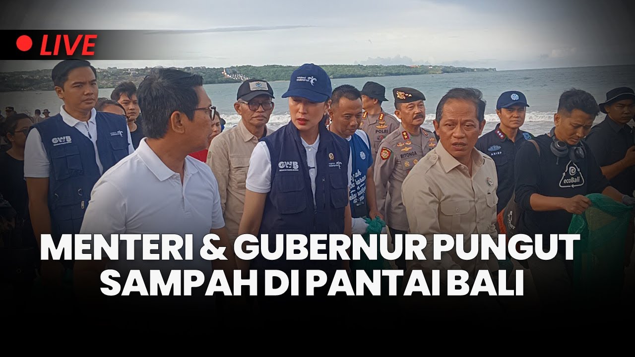 🔴Prabowo Marah, Dua Menteri Pimpin Aksi Bersih Pantai Kedonganan Bali