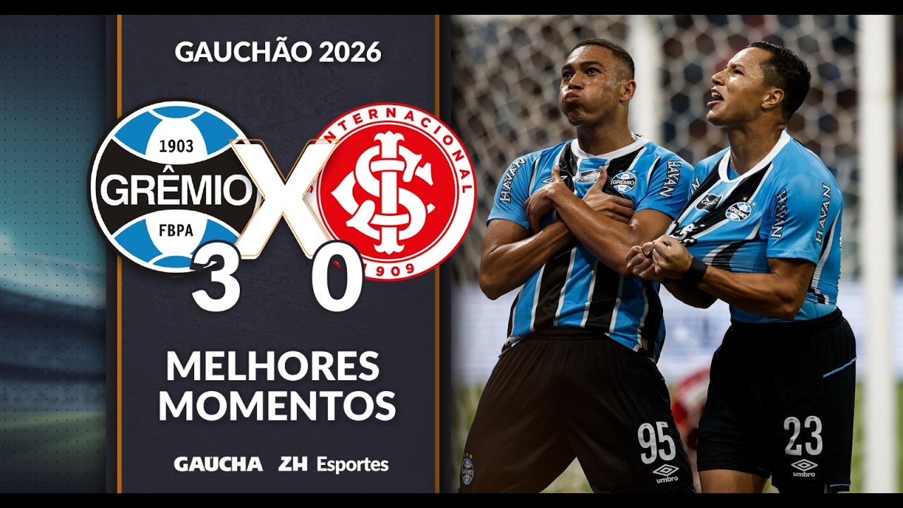 GRÊMIO 3x0 INTER | MELHORES MOMENTOS | GAUCHÃO | 01/03/2026