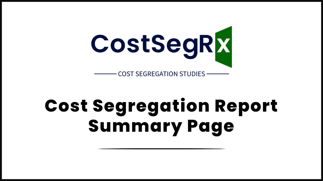 Cost Segregation Report Summary: Key Details and Asset Allocations Explained