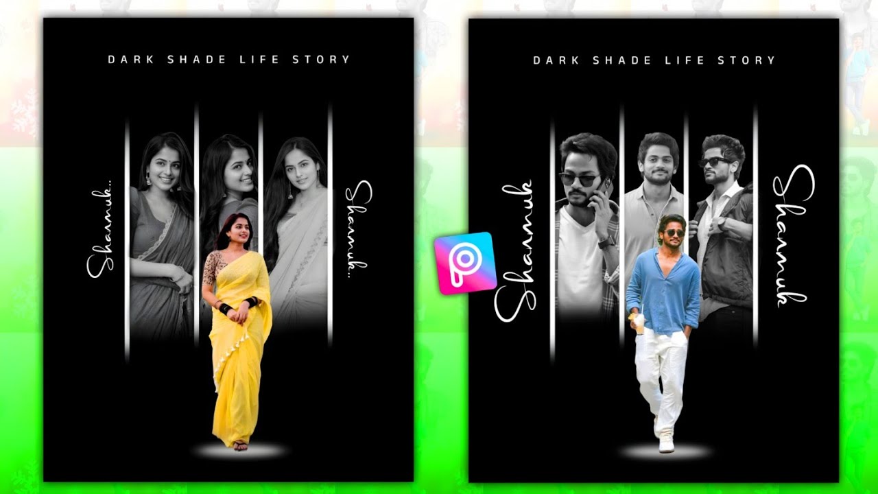 Instagram Trending Dark Theme Mix Background Photo Editing in PicsArt Telugu | Tech Advice Telugu