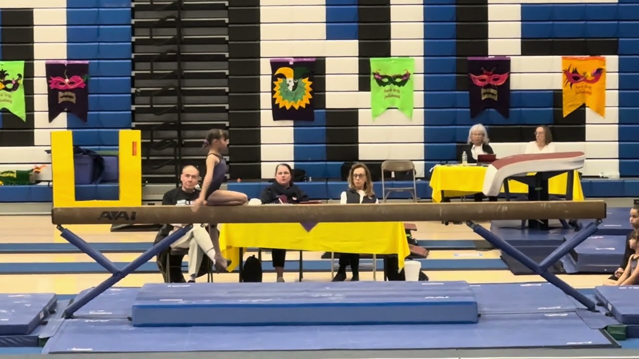 First Level 4 Beam Routine… and she scored a 9.6! 🤍 Gymnastics Highlight