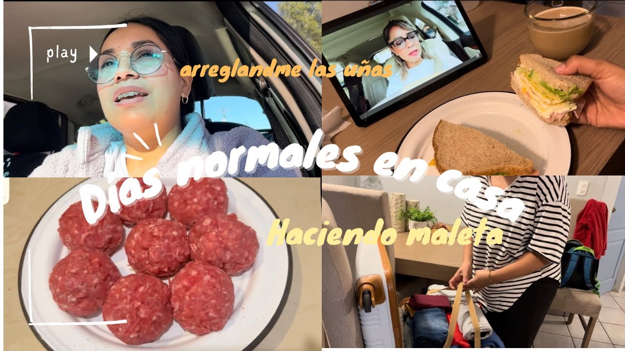 Vlog ✨ Días normales en casa🏠😍cocinando 🥘me hice las uñas 💅🏼y hacemos maletas✈️