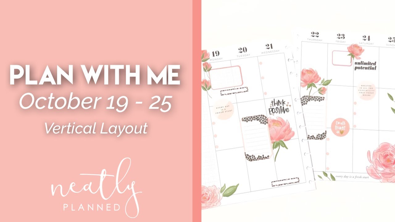 Plan With Me Happy Planner | October 19 - 25 Vertical Layout