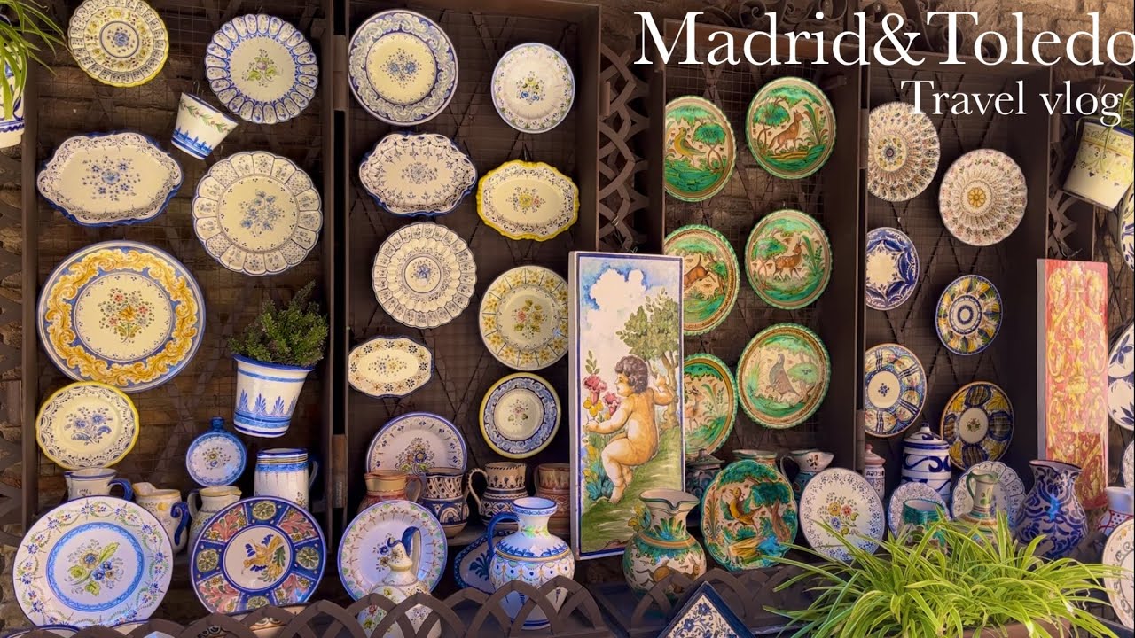 Madrid&Toledo🇪🇸色彩豊かなマドリード&トレド旅3日間|古都トレドの陶器屋さん|かわいい雑貨屋巡りとピカソのゲルニカ|美味しすぎるスペイングルメ🥘