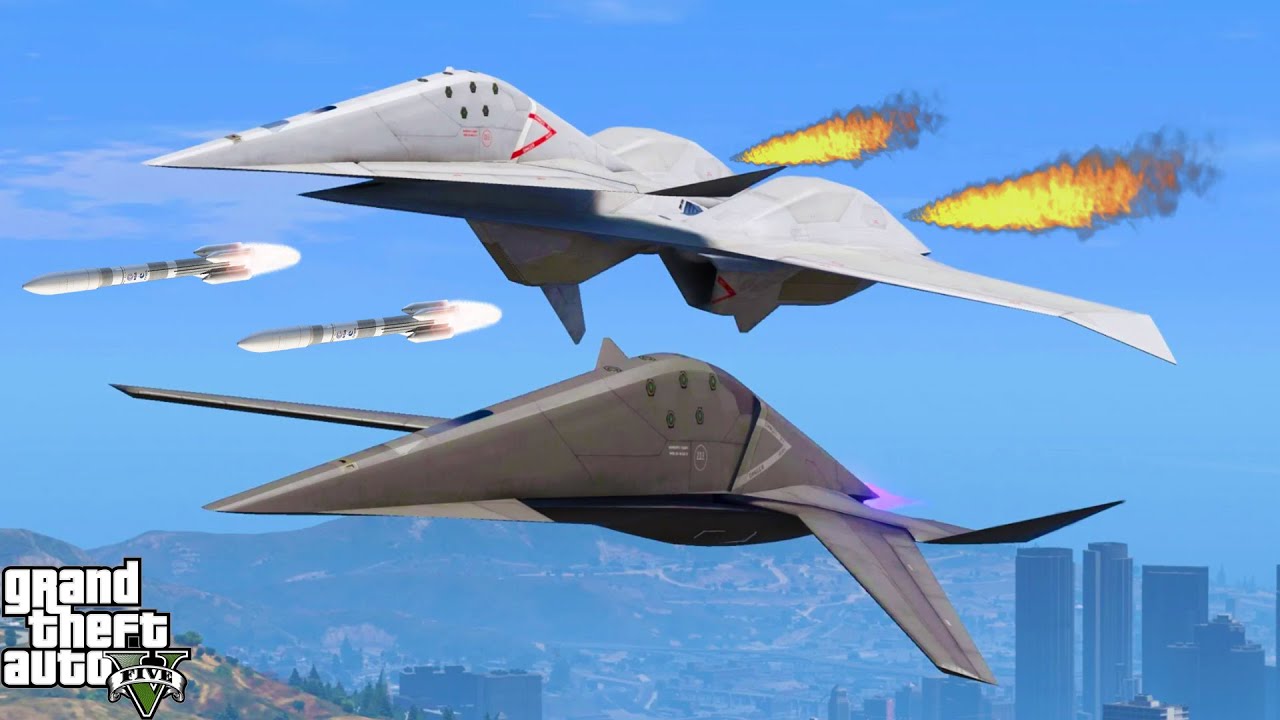 GTA 5 Máy Bay Tiêm Kích Siêu Tốc ADF11F Sử Dụng Tên Lửa Tầm Nhiệt Tấn Công Khu Quân Đội