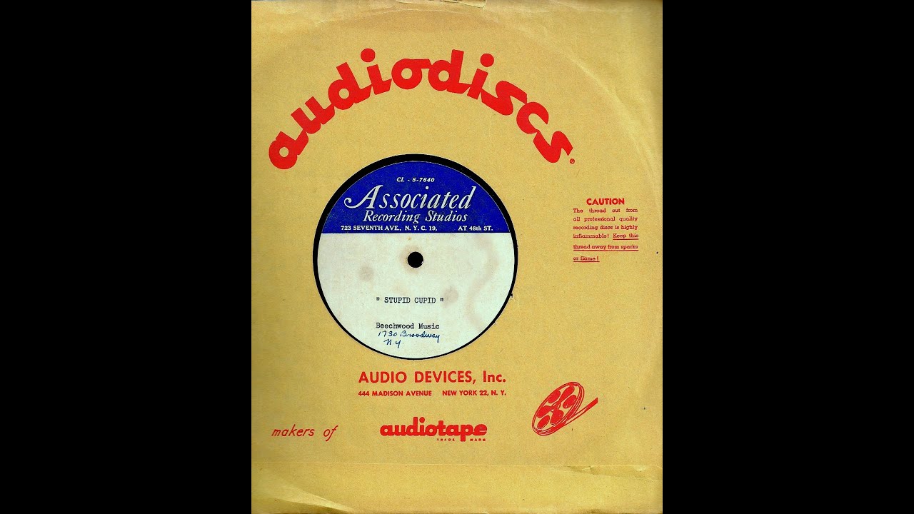 STUPID CUPID (Songwriter Demo Acetate) - Neil Sedaka & Howard Greenfield  (1958)
