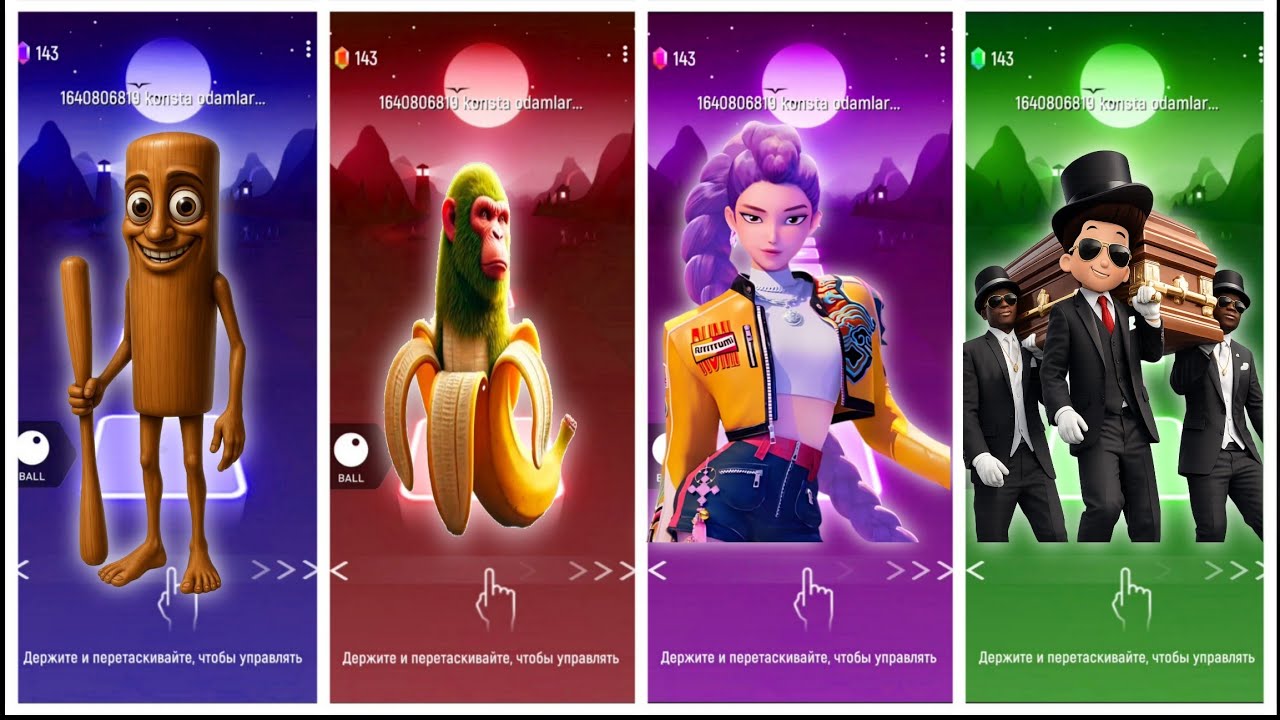 Tung Tung Sahur🆚Shimpanzini Bananini🆚Kpop Demon Hunter🆚Paw Patrol Ryder🎶  Tiles Hop EDM Rush