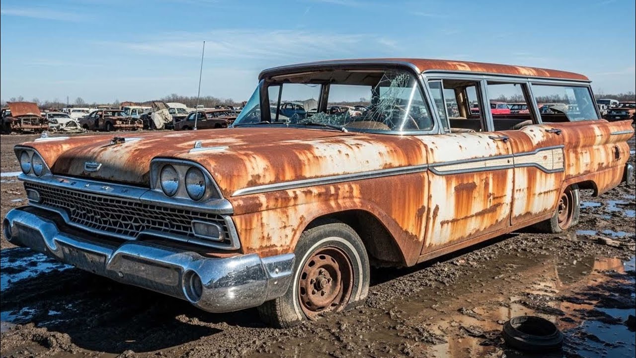1959 Ford Country Squire Full Restoration from Total Disrepair to Luxury New | ASMR Car Restoration