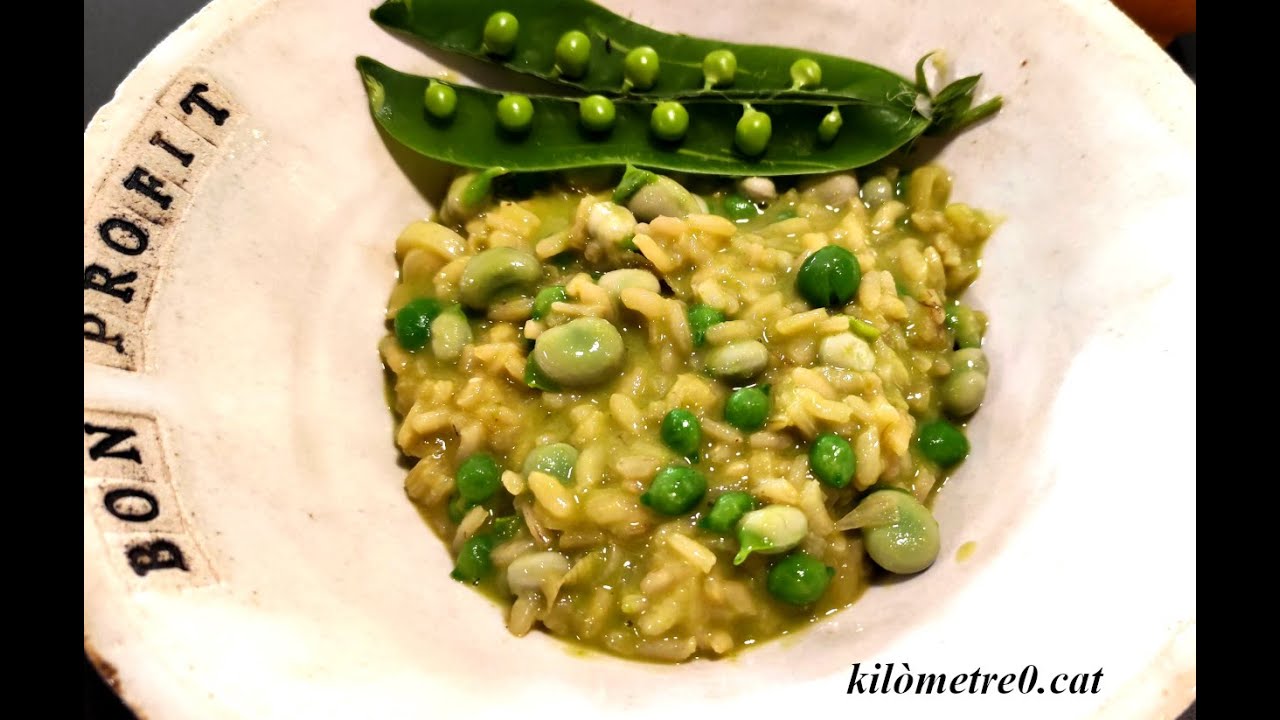 Risotto de faves i pèsols, bonissim!  / Receptes de cuina
