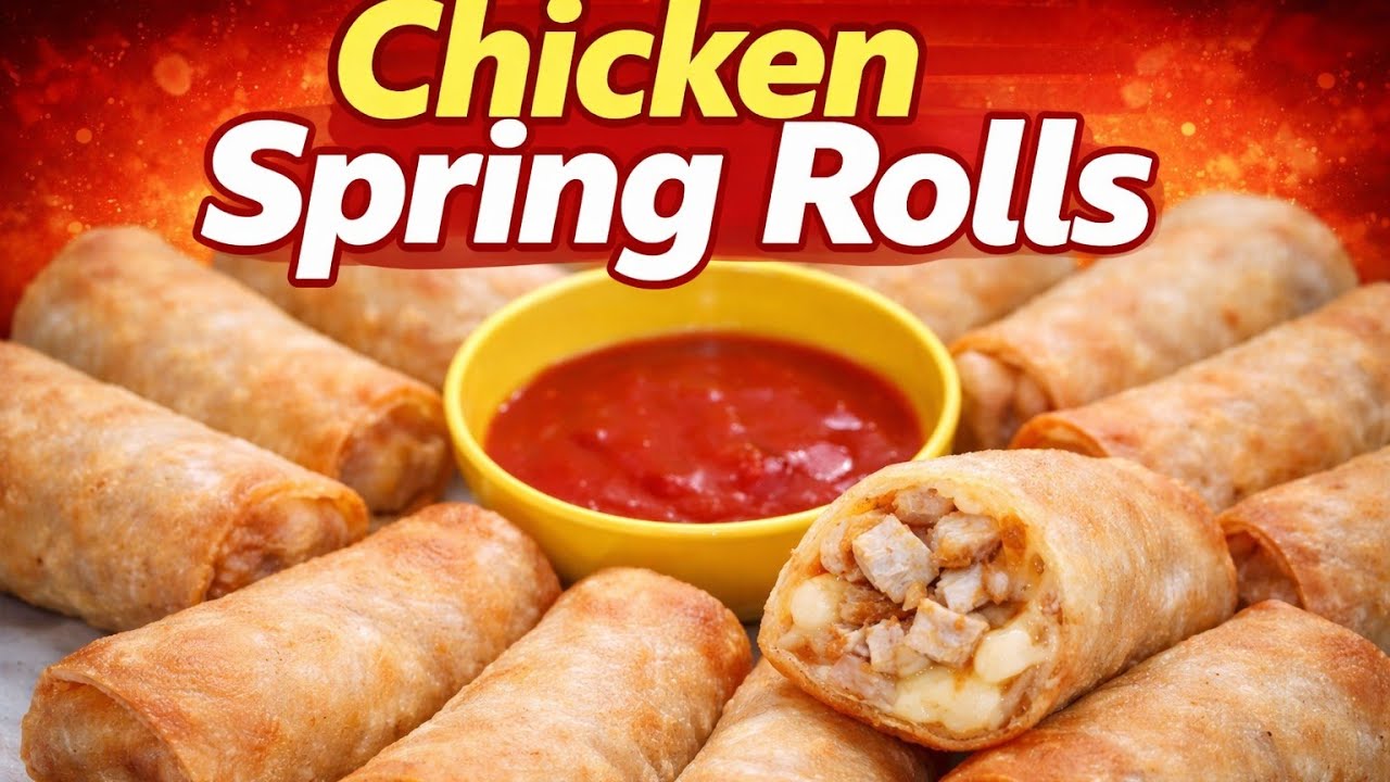 Ramzan Special Chicken Spring Rolls | Crispy Chicken Cheese Spring Roll Recipe | Easy Iftar Snack