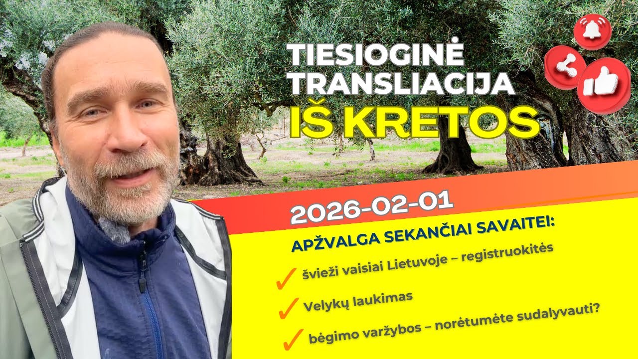 📣 Kretos aktualijos: švieži vaisiai Lietuvoje, Velykų laukimas, bėgimo varžybos  | 2026-02-01