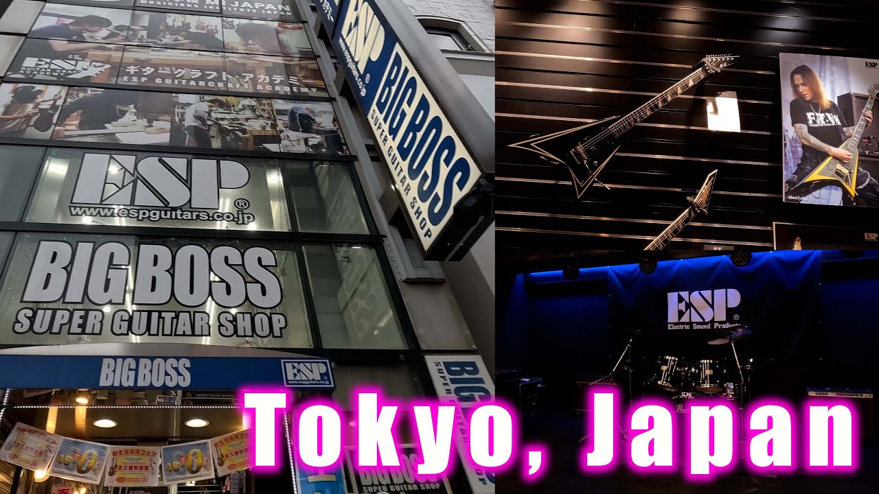 BIG BOSS SUPER GUITAR SHOP - MY FIRST TOKYO GUITAR STORE EXPERIENCE \\ vlog