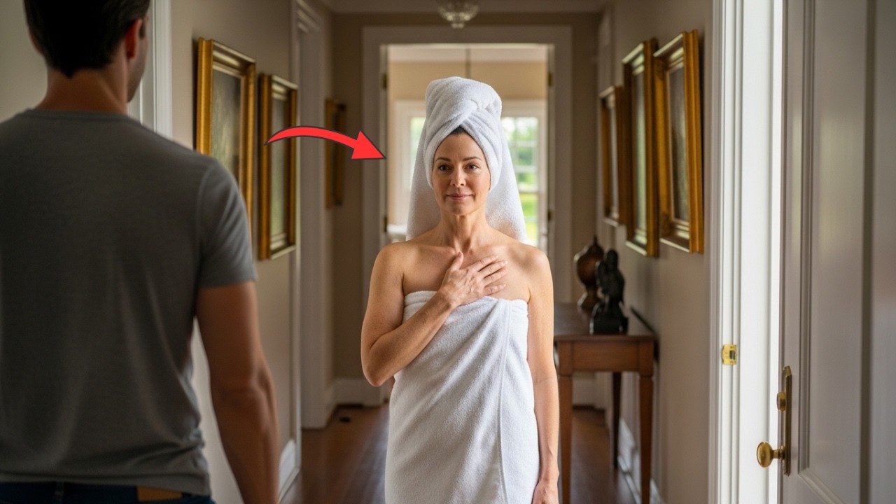 Vine a dejar las cosas de mi ex… y su mamá abrió la puerta apenas cubierta