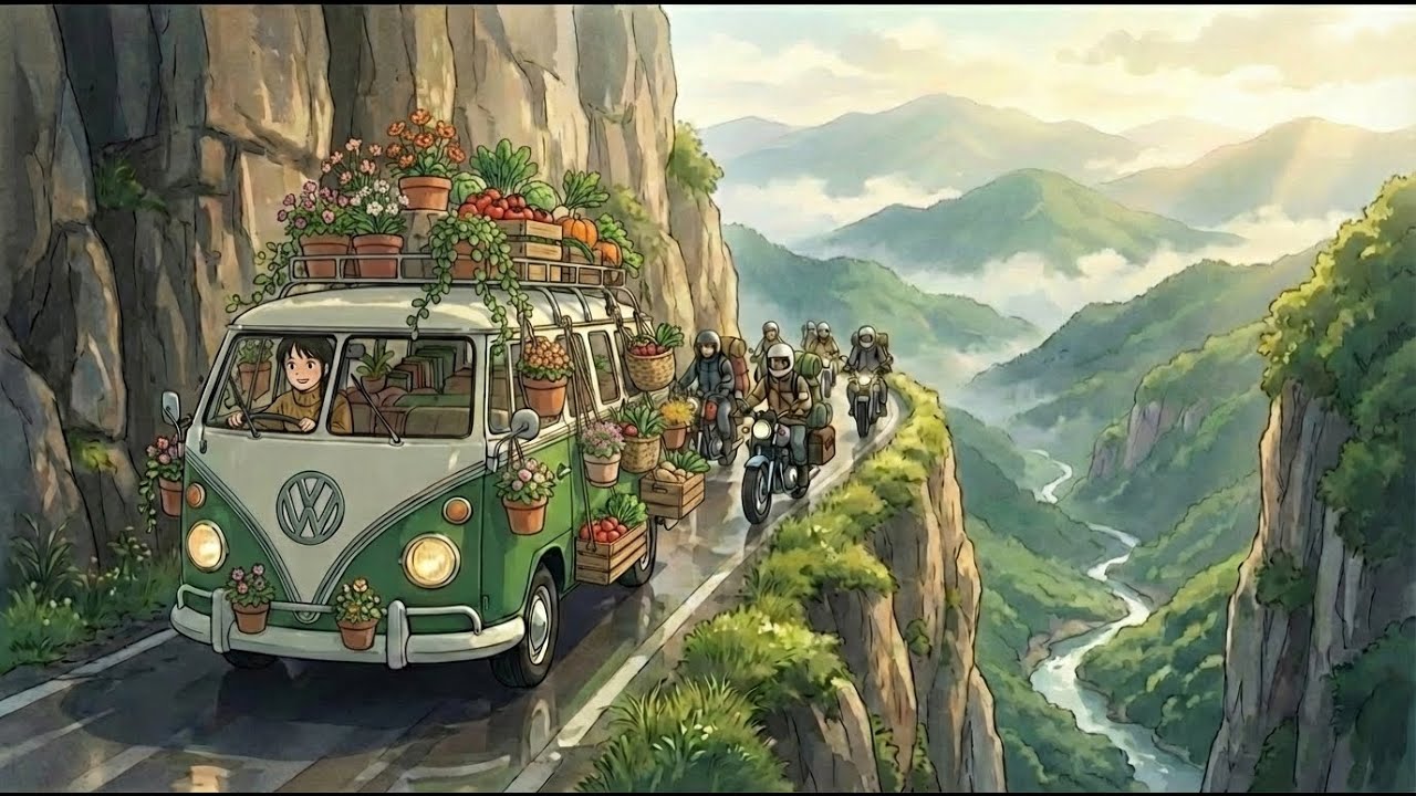 A Rainy Cozy Day Harvest Veggies and Cooking with My Grandma | Ghibli Style