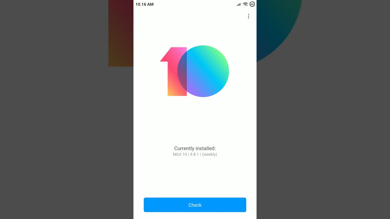 MIUI 10.5 by xiaomi.eu  9.8.1 Beta Android Pie 9 installed on Xiaomi Mi 6