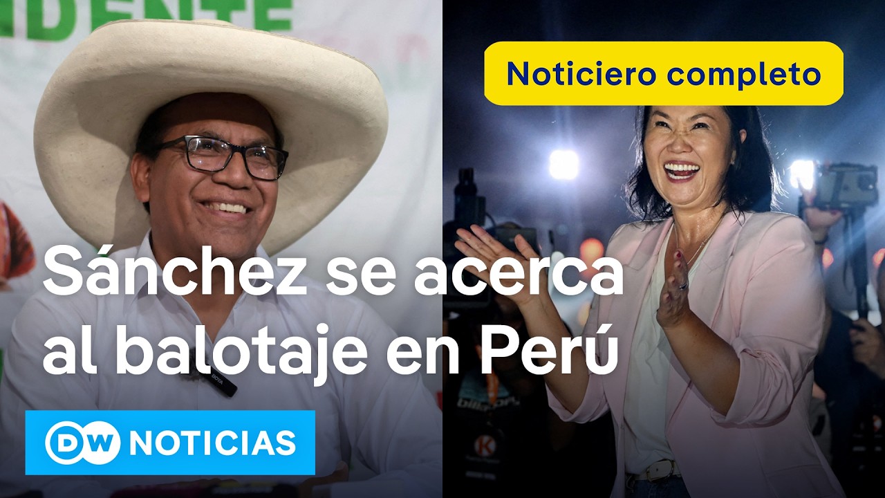 🔴DW Noticias 15 abril: Roberto S&aacute;nchez sube al segundo lugar y se acerca al balotaje con Fujimori