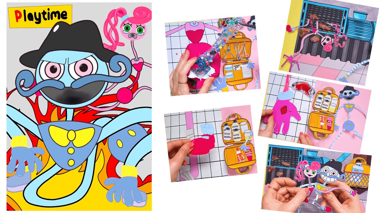 DIY♥ Daddy Long Legs Cures Mommy Long Legs In The Shredder - Poppy Playtime Chapter2 Gaming Book