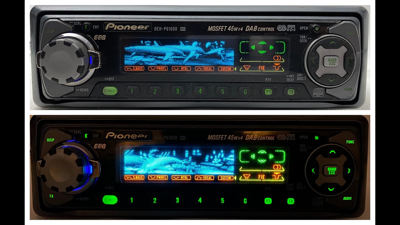 1990s Pioneer DEH-P6100R Legendary Dolphins Car CD Radio Player