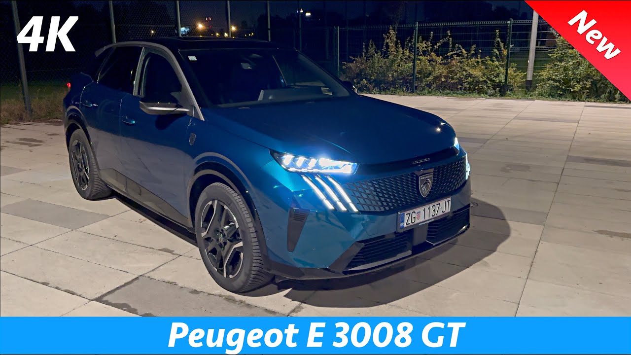 Peugeot E 3008 GT 2024 Full Night Review (Exterior - Interior) Ambient Lights