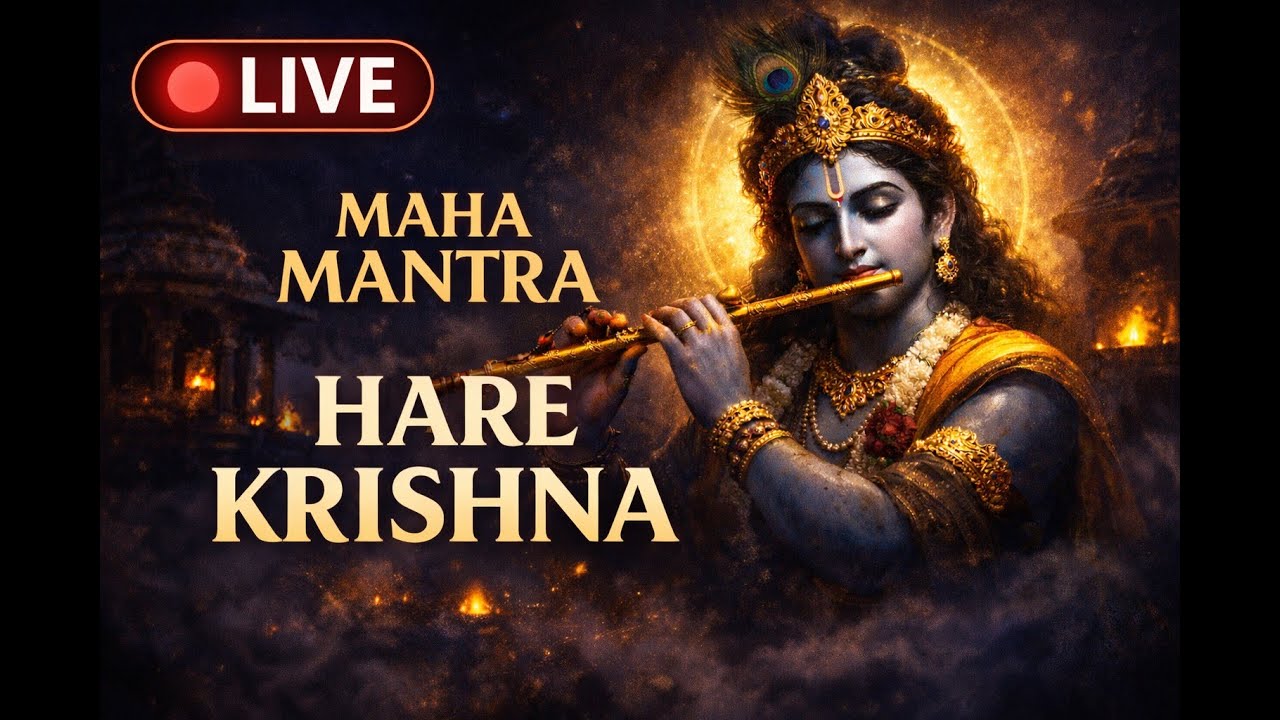 LIVE: Hare Krishna Maha Mantra | 24/7 Peaceful Chant | Deep Meditation & Positive Energy