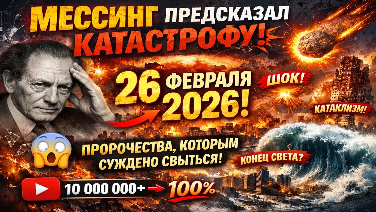 МЕССИНГ ПРЕДСКАЗАЛ КАТАСТРОФУ 26 ФЕВРАЛЯ 2026! Пророчества ОТ КОТОРОГО КРОВЬ СТЫНЕТ