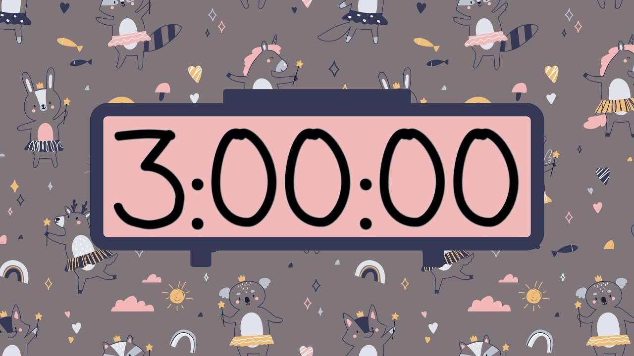 ⏳ 3-Hour Countdown Timer – Simple Beeps 🎯 | Stay Focused & Productive