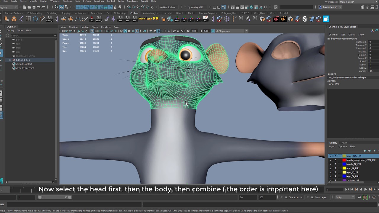 Facial Rigging - Setting up the head for blendShapes