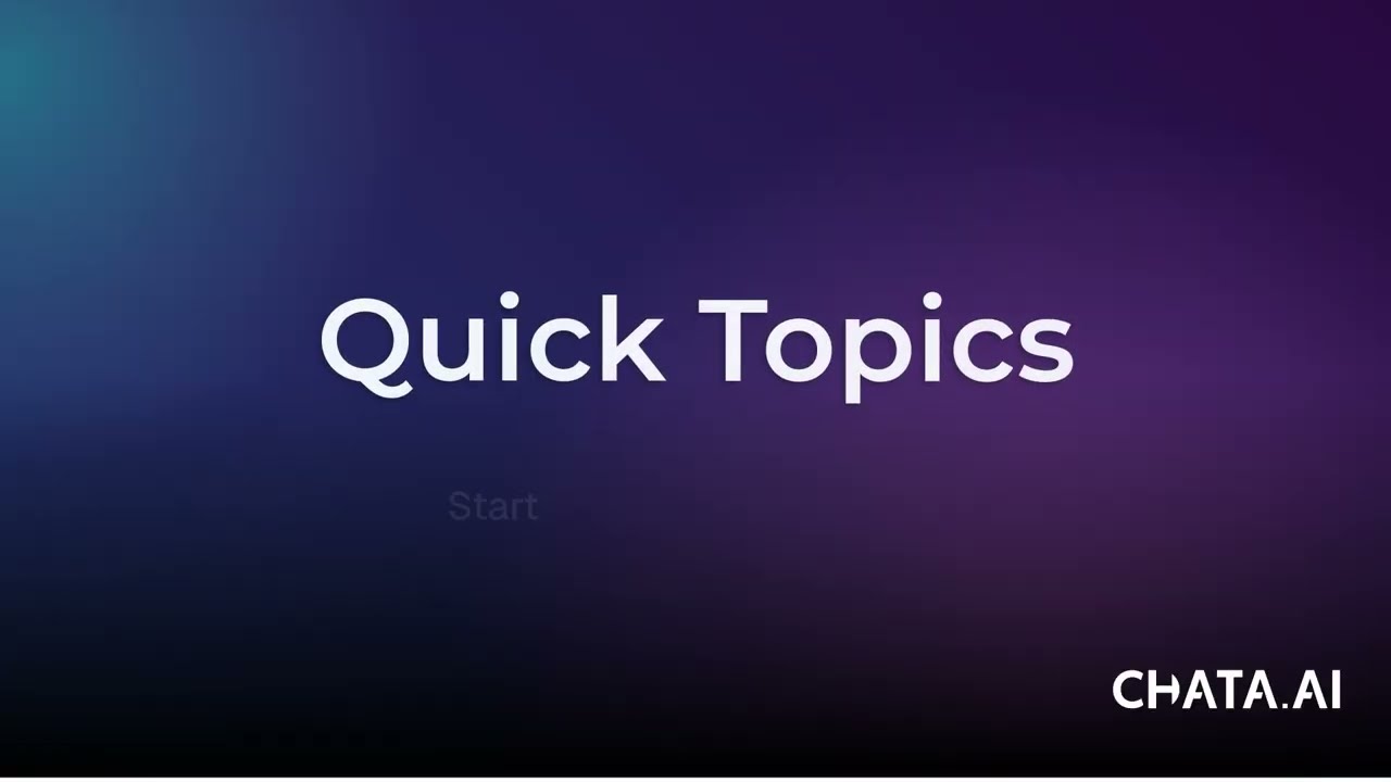 Get Started Faster with Quick Topics in Data Messenger