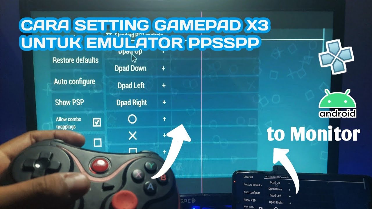 CARA SETTING GAMEPAD X3 UNTUK EMULATOR PPSSPP | EFOOTBALL PES 2025 PPPSAPP POV GAMEPLAY TEST