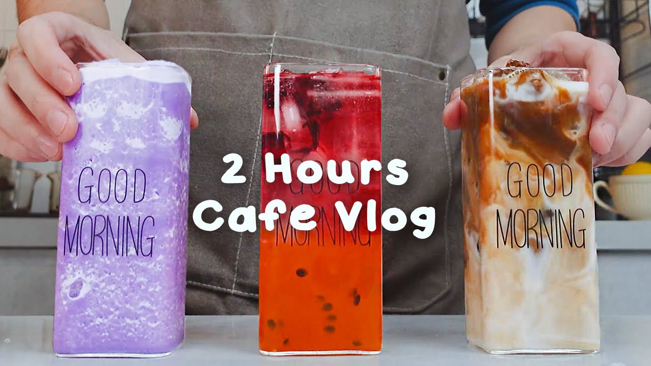 🍰지치고 힘들 땐 음료 ASMR로 힐링해요/주중의 여유로움/2시간 모음🥛2 Hours Vlog/Cafe Vlog/ASMR/Tasty Coffee#382