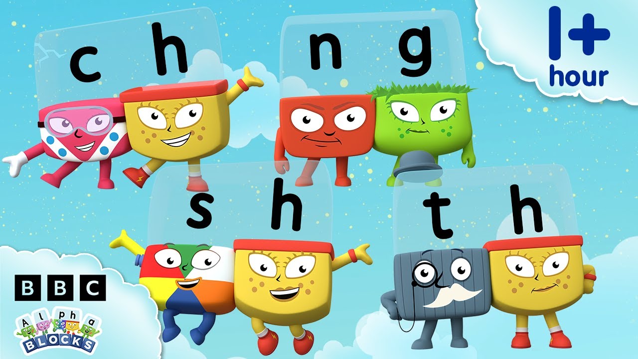 Letter Teams CH SH TH NG 🔤 | Lesson Fourteen - Phonics Made Easy | Alphablock