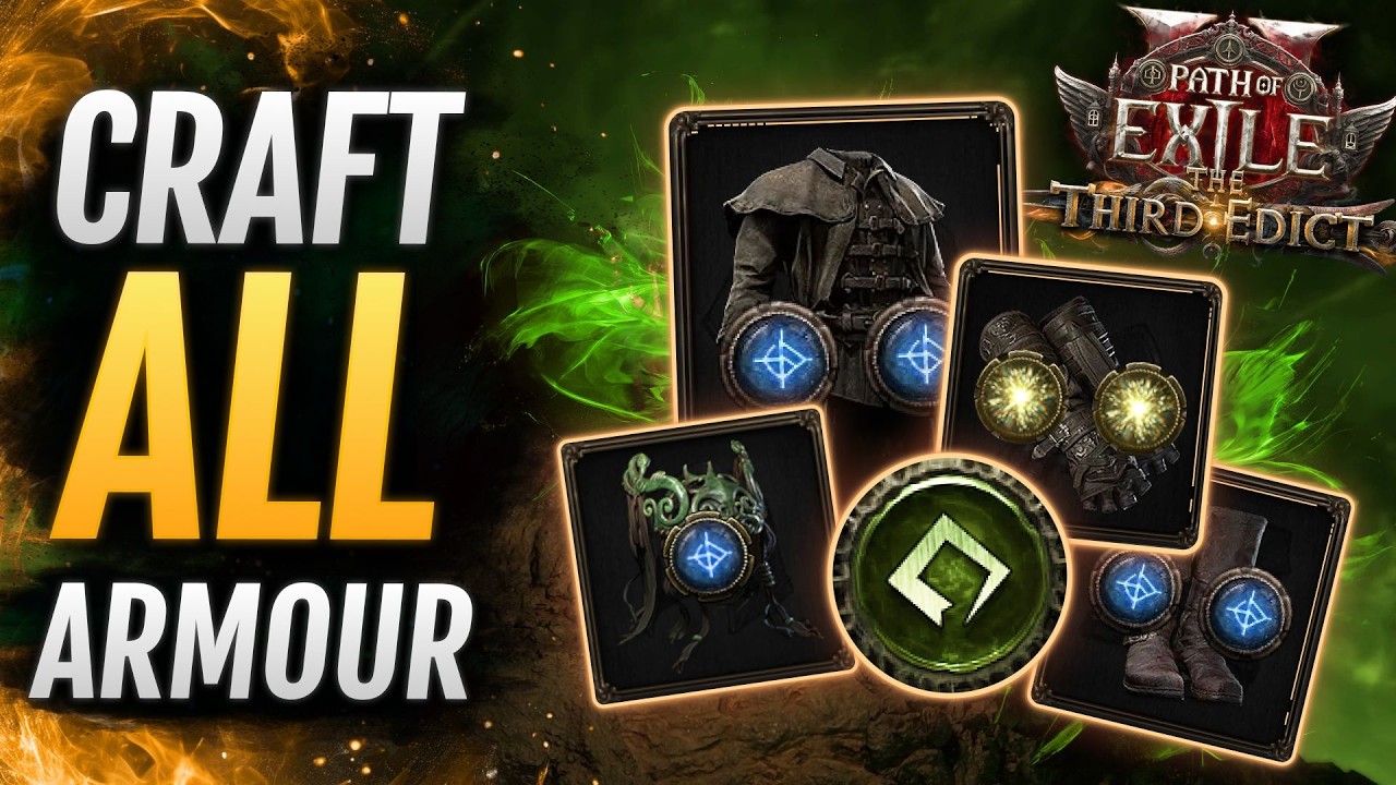 [PoE 2] How to CRAFT ALL ARMOUR - ES/EV + 100% Socketed for Monk & Other Builds Path of Exile 2 0.3