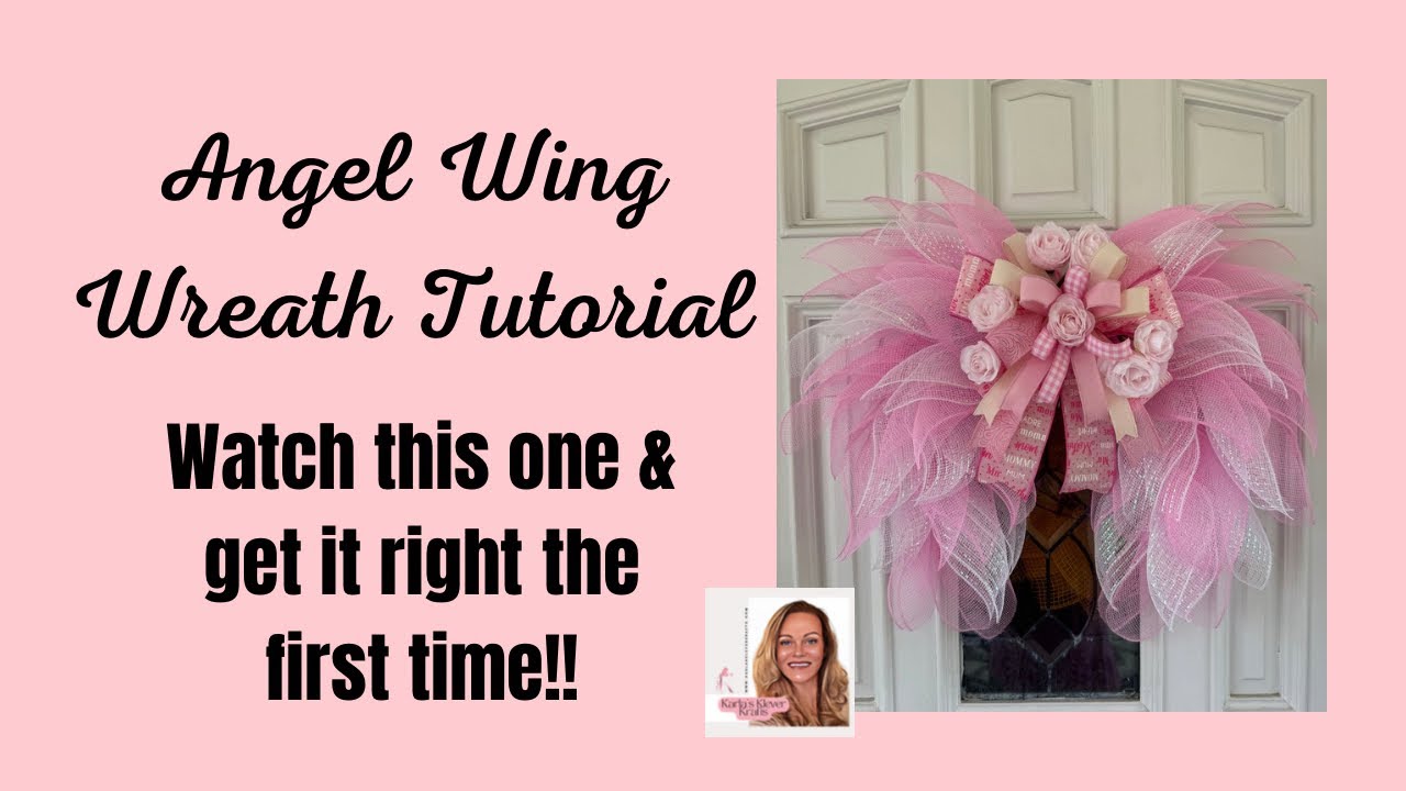 Learn the Best Method for making Mesh Angel Wing Wreath DIY Tutorial