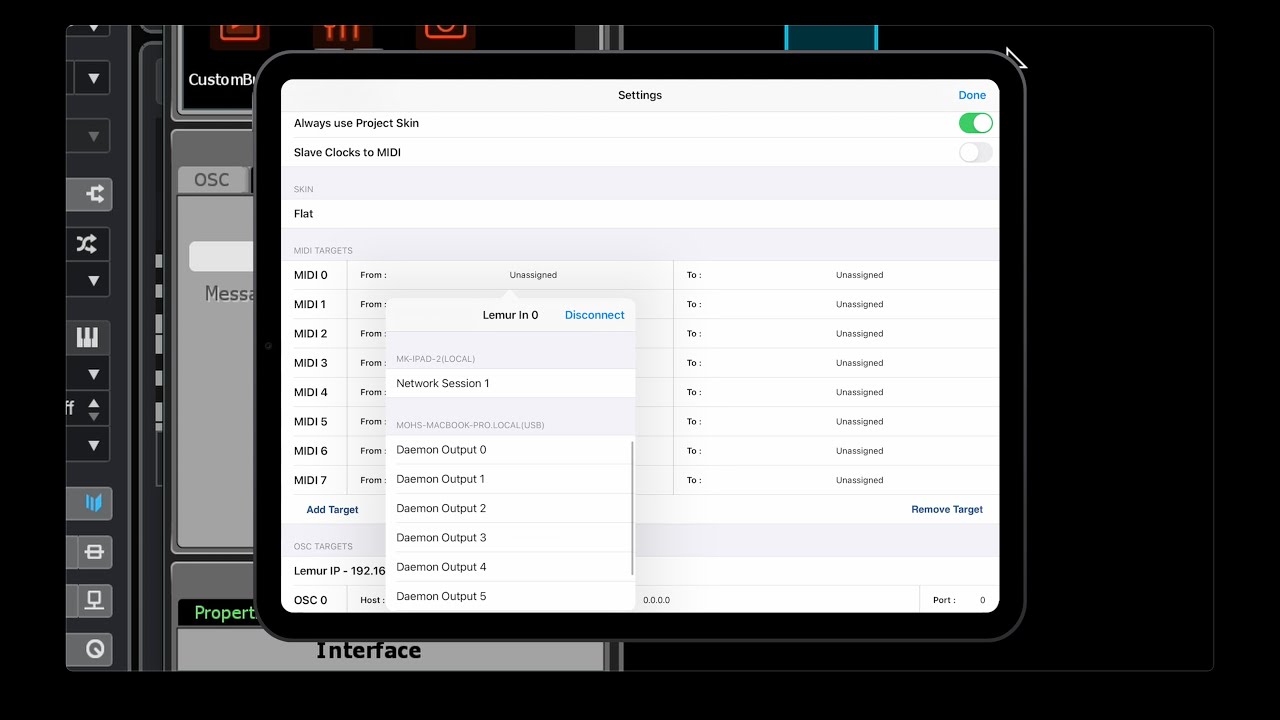 Intro to Lemur - Connecting MIDI